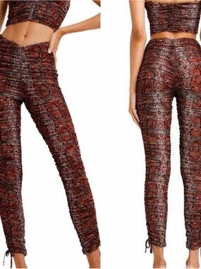 I.AM.GIA Colette Snakeskin Pants, XS
